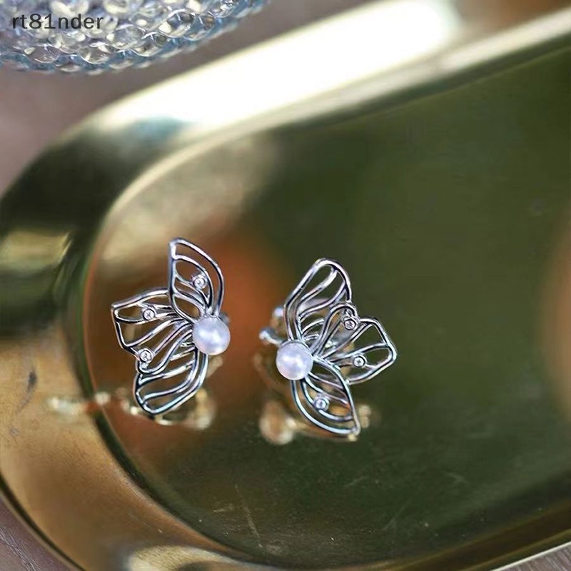 Bông Tai Hình Bướm Đính Ngọc Trai Thời Trang Cho Nữ