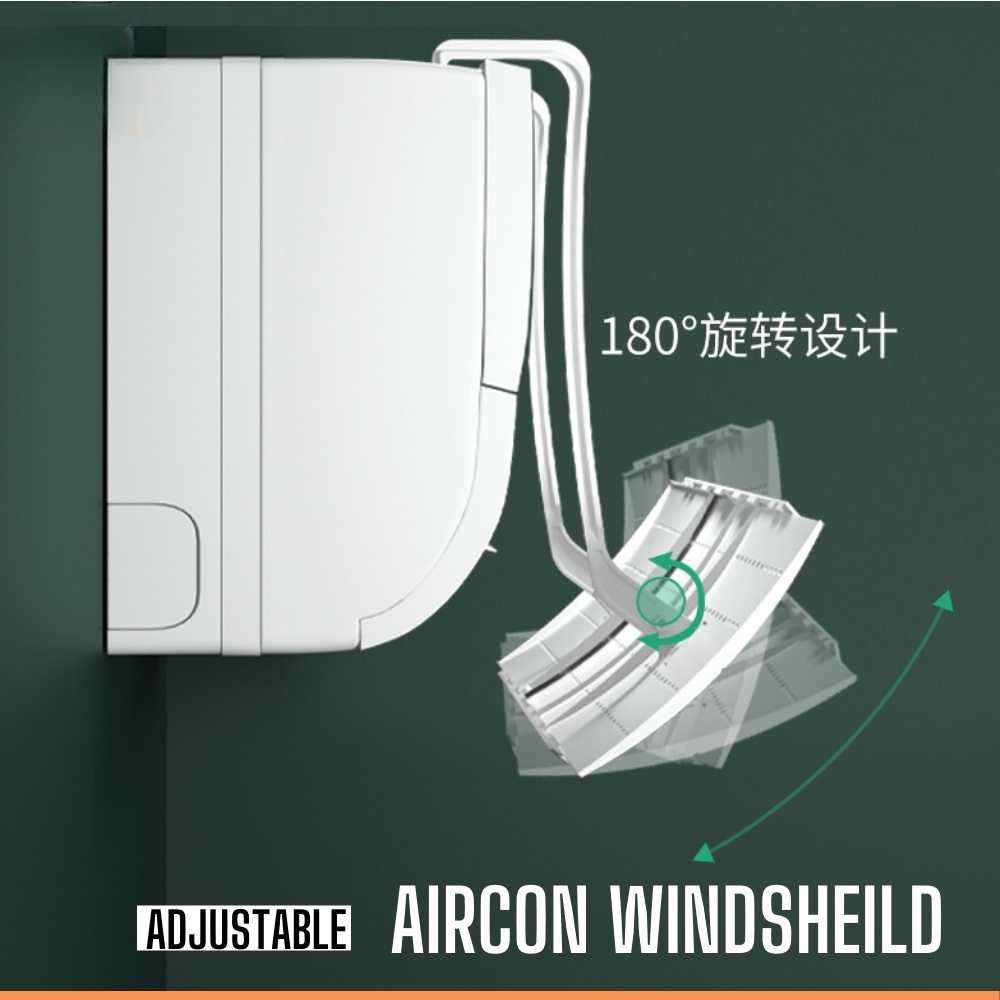 A-LIFE Tấm Chắn Gió Điều Hòa Không Khí Ngăn Chặn Gió Trực Tiếp Có Thể Điều Chỉnh Alat Pesongan Udara