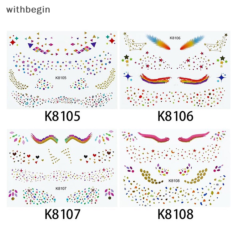 Bộ 4 Cặp Miếng Dán Đường Viền Mắt Dễ Thương Trang Điểm Lễ Hội