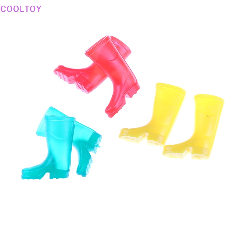 1 Đôi Bốt Cao Su Đi Mưa Mini Tỉ Lệ 1 / 12 Trang Trí Nhà Búp Bê