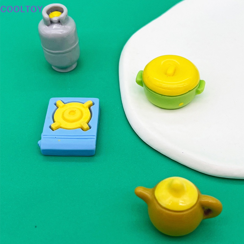 Cooltoy Đồ Chơi Nhà Bếp Nhỏ Trang Trí Ấm Trà Bình gas Nội Thất Mô Hình HOT
