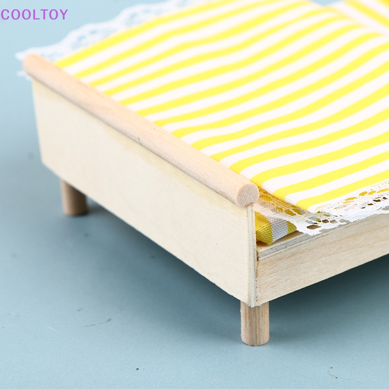 Mô Hình Giường Ngủ Mini Tỉ Lệ 1: 12 Trang Trí Nhà Búp Bê