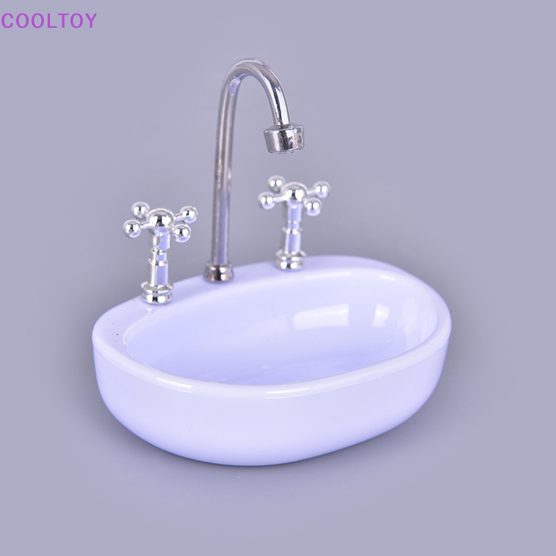 Bồn Rửa Mini Dễ Thương Cho Nhà Búp Bê Tỉ Lệ 1 / 12