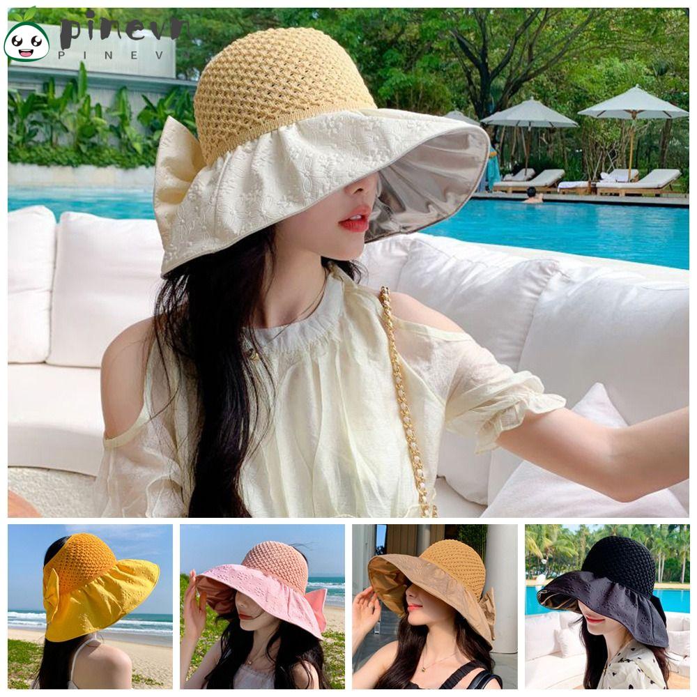 Mũ Rộng Vành Chống Tia Uv Thời Trang Đi Biển Cho Nữ