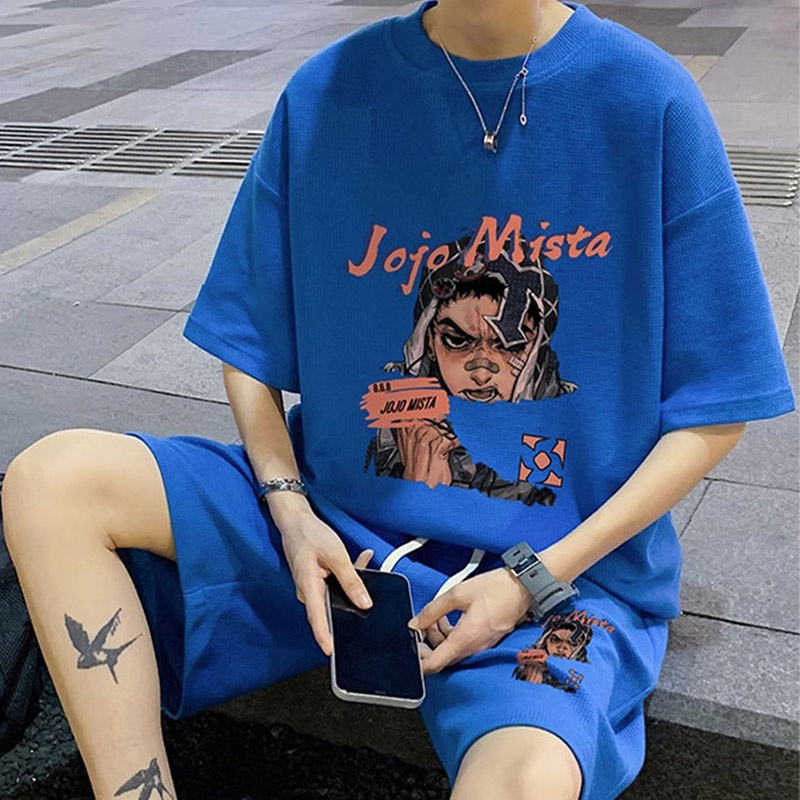 Set Áo Thun Ngắn Tay + Quần short Nam Thời Trang Hàn Quốc