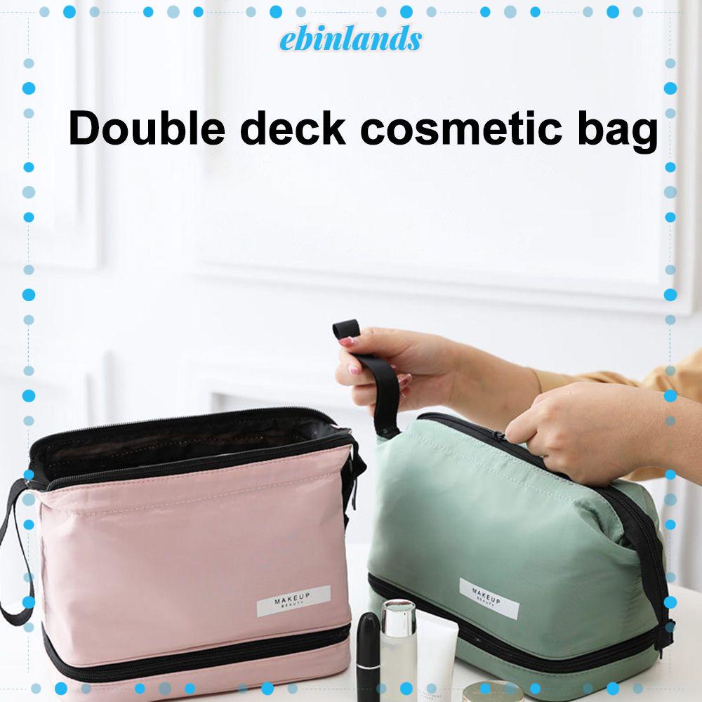 Túi Đựng Mỹ Phẩm Hai Lớp Có Khóa Kéo Đa Năng Tiện Lợi