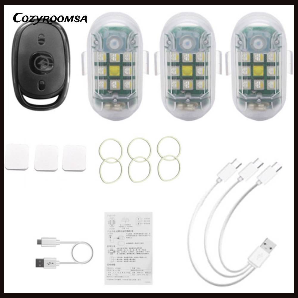 Đèn Cảnh Báo 350mAh Chống Va Chạm Không Thấm Nước Chuyên Dùng Cho Xe Máy / Xe Hơi