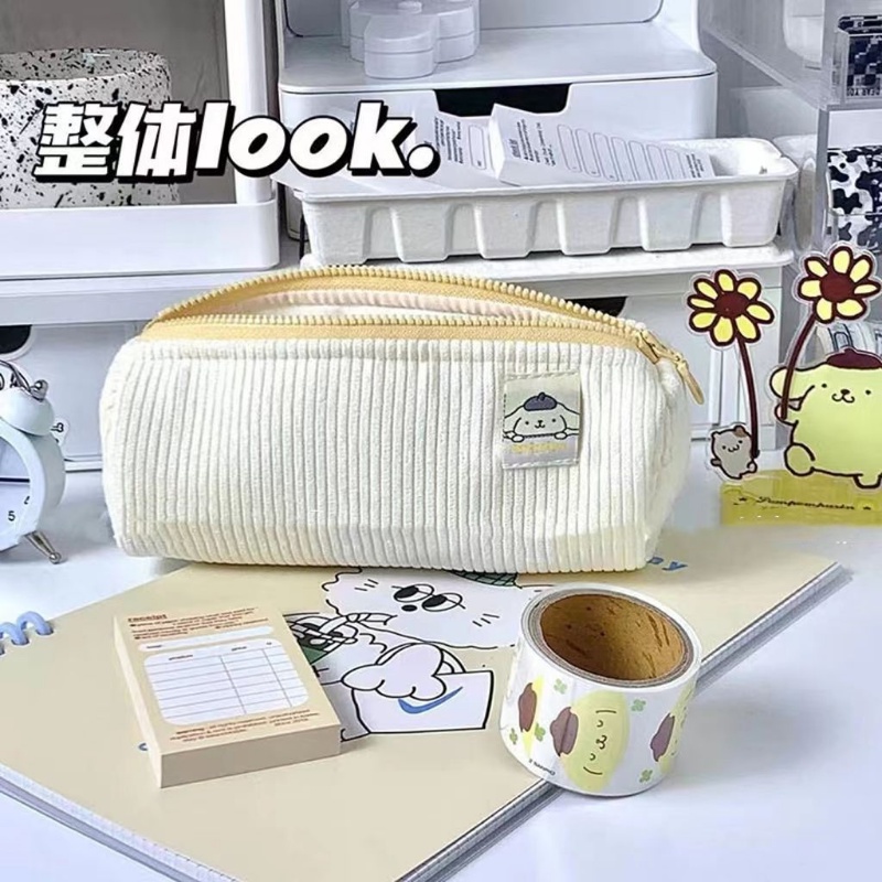SANRIO Túi Đựng Bút Chì Họa Tiết Hoạt Hình Kuromi Mymelody Nhồi Bông Dễ Thương