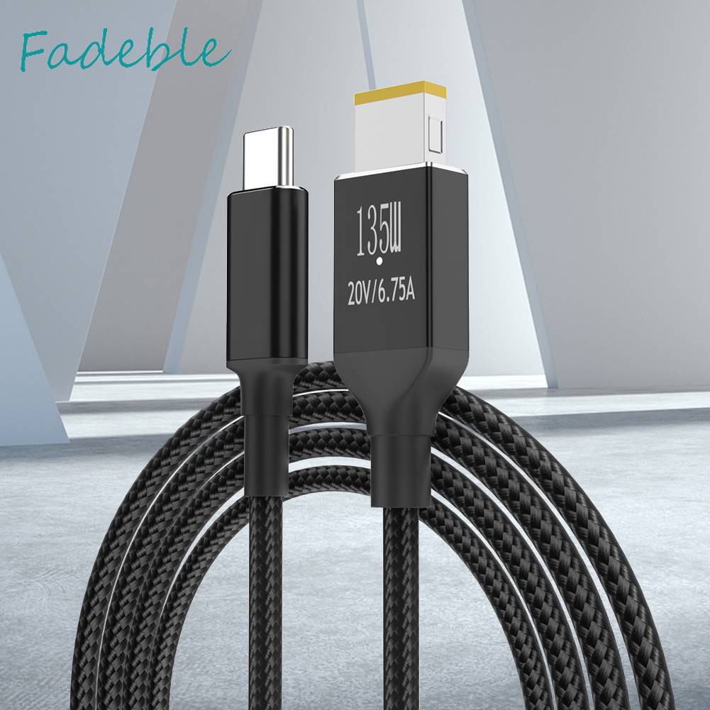 Cáp Sạc PD135W Type-C Sang Vuông 6.75A 20V Cho Lenovo Legion Y9000P Y9000K