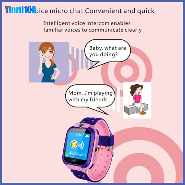 Đồng Hồ Thông Minh Yinrti Theo Dõi Sức Khỏe Kết Nối Bluetooth Cho Bé