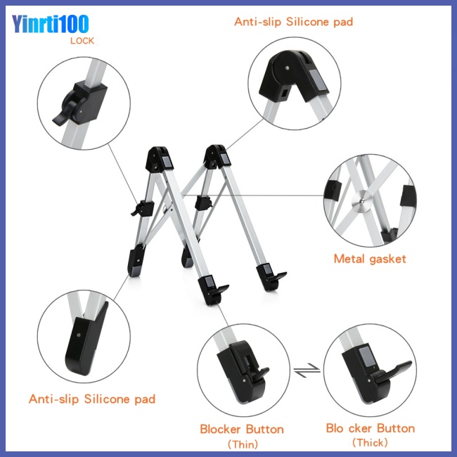 Giá Đỡ Laptop Bằng Hợp Kim Nhôm Có Thể Gấp Gọn Đa Năng Tiện Dụng