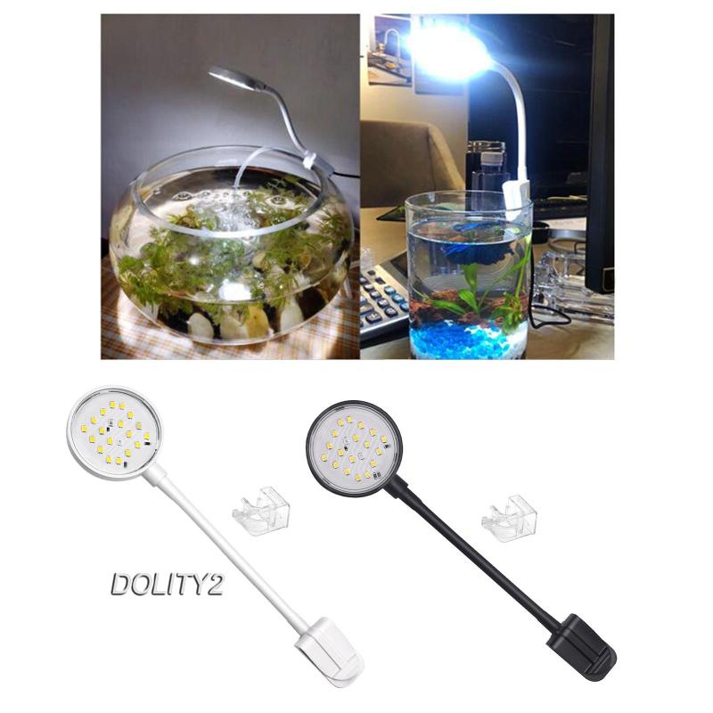 [Dolity2] Đèn LED Trang Trí Hồ Cá Có Kẹp Gắn Bàn Xoay Được