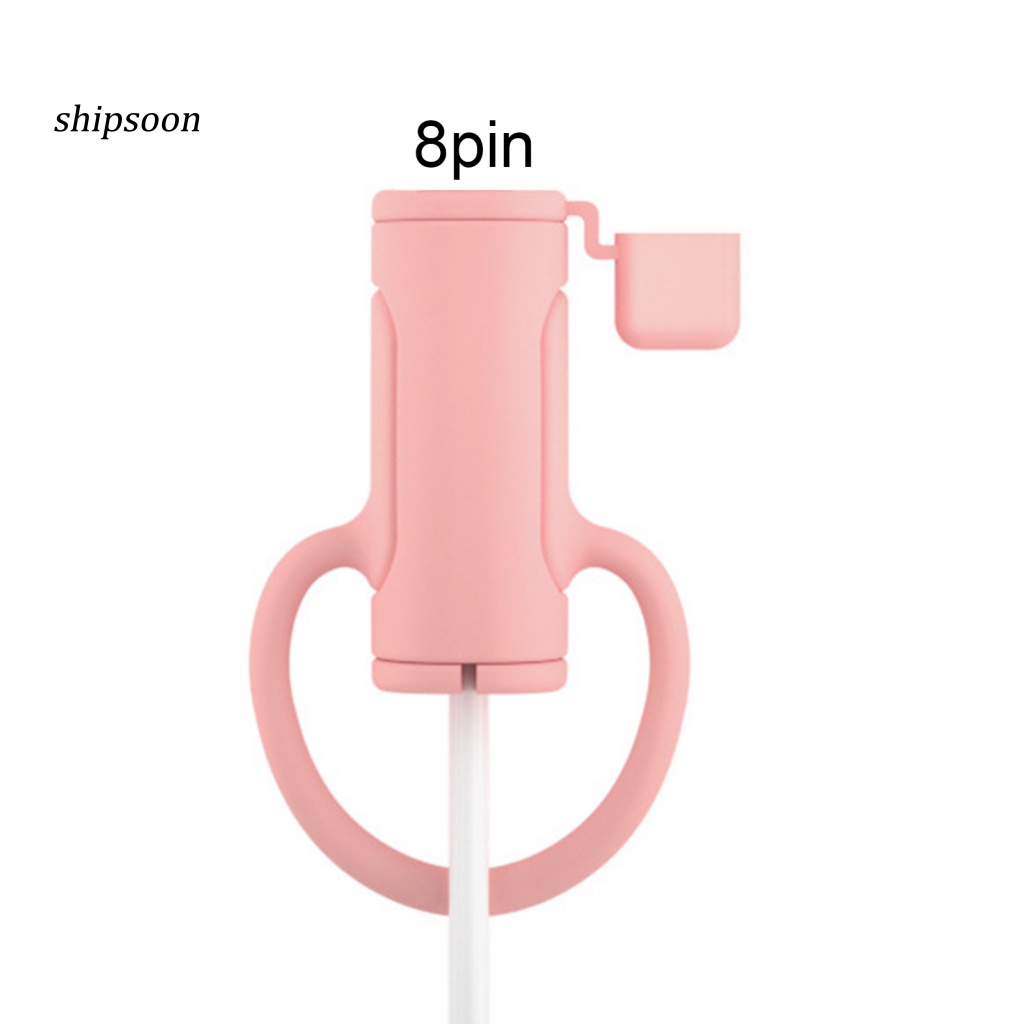 Ốp Điện Thoại Silicone Mềm Quấn Dây Cáp Sạc Linh Hoạt Cho iPhone