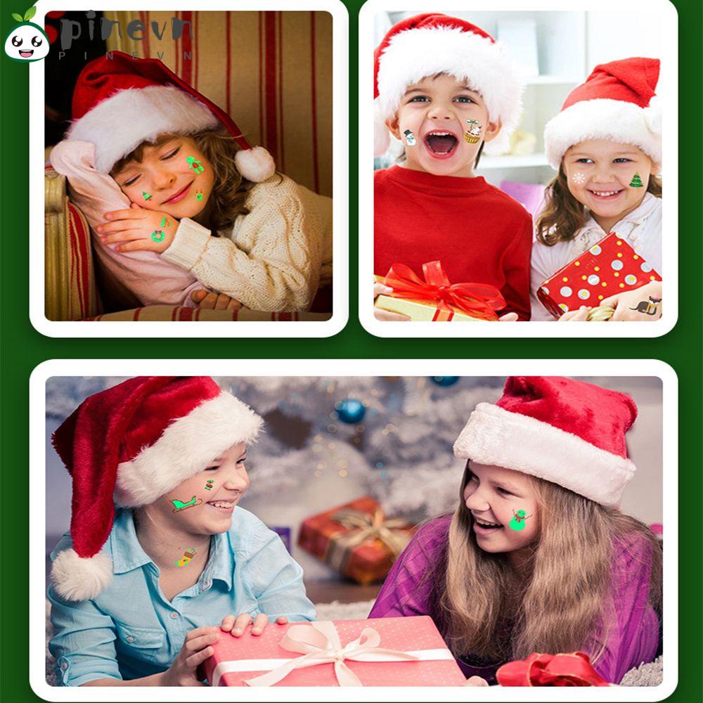 Set 10 Hình Xăm Dán Tạm Thời Chống Nước Vui Nhộn Cho Năm Mới Và Giáng Sinh