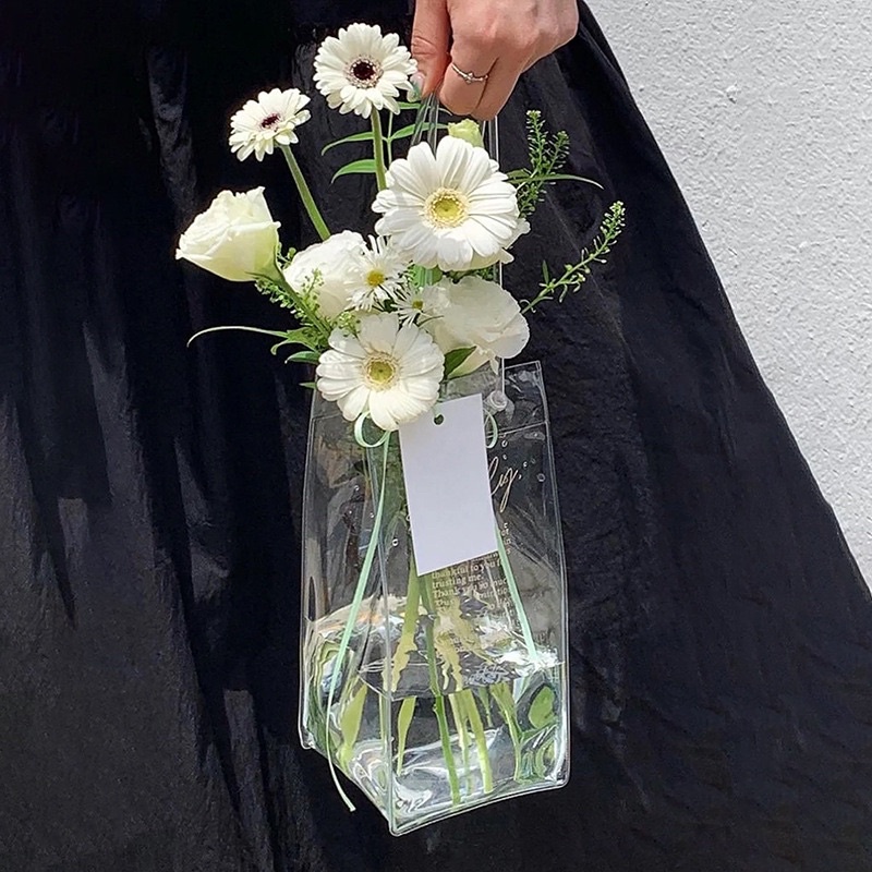 Túi đựng bình giữ nhiệt trong suốt - Túi tote trong suốt đa năng đựng ly giữ nhiệt, quà tặng, đựng hoa, decor trang trí
