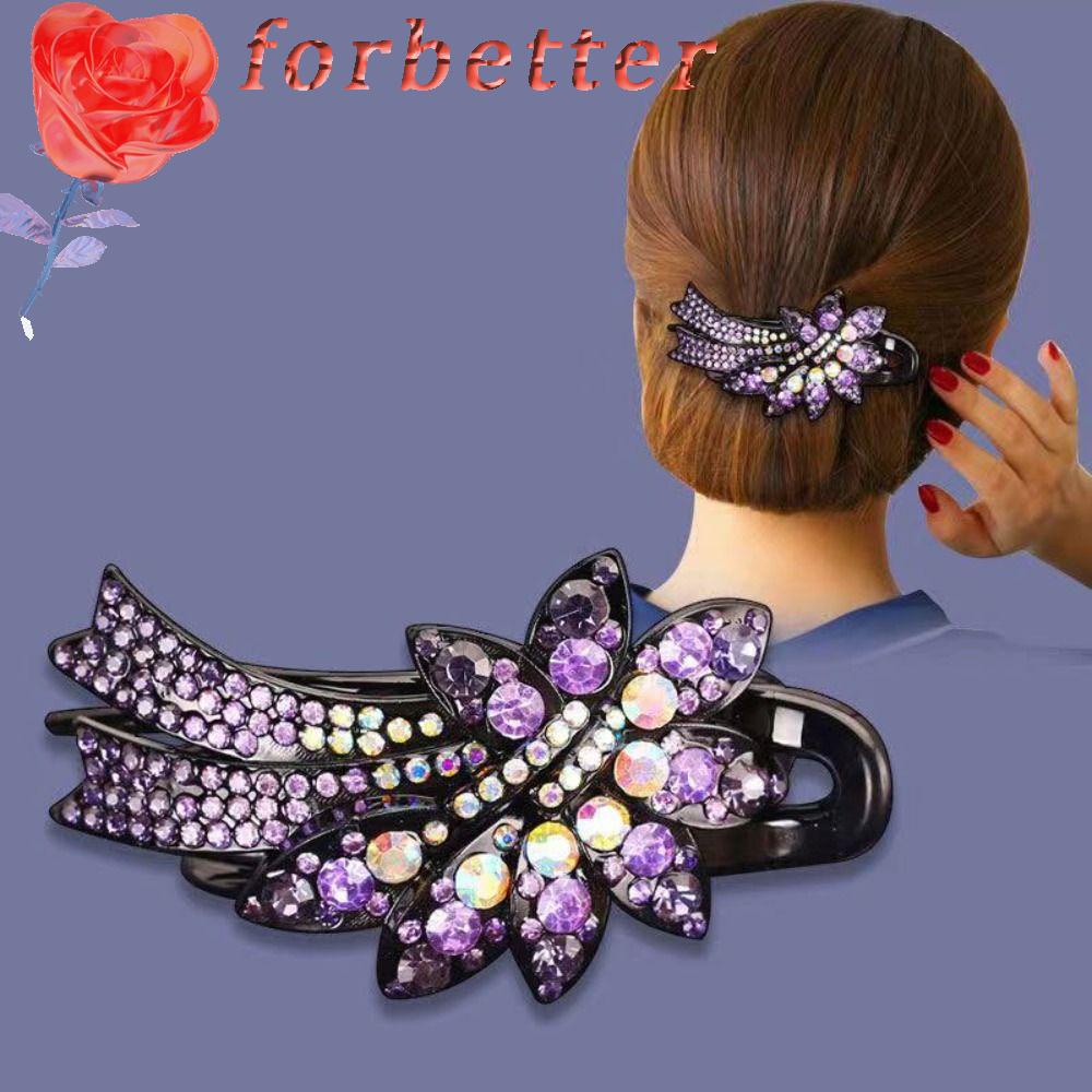 Kẹp Tóc Càng Cua Hình Hoa Cổ Điển Cho Nữ|Kẹp Tóc Mỏ Vịt Thiết Kế Xinh Xắn Cho Mẹ Và Bé