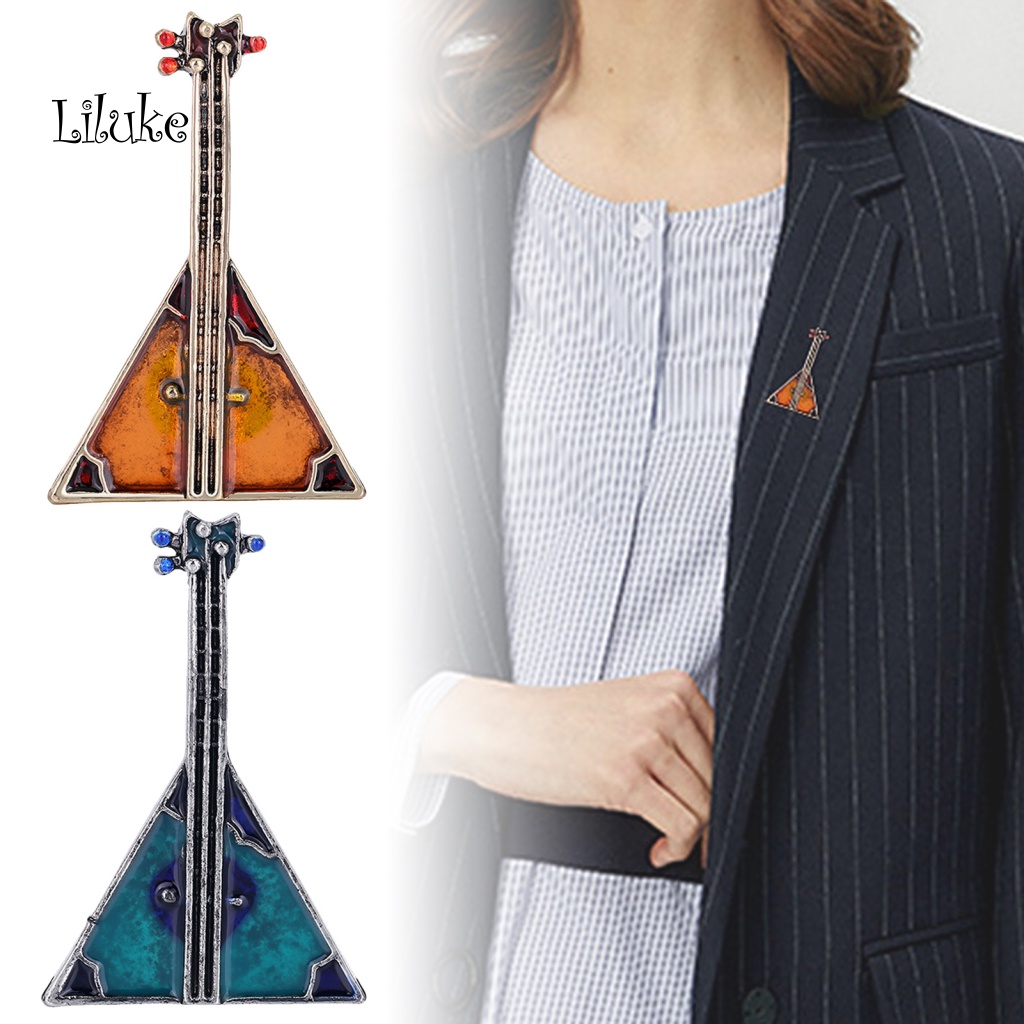 Ghim Cài Áo Hình Tam Giác Màu Trơn Thời Trang