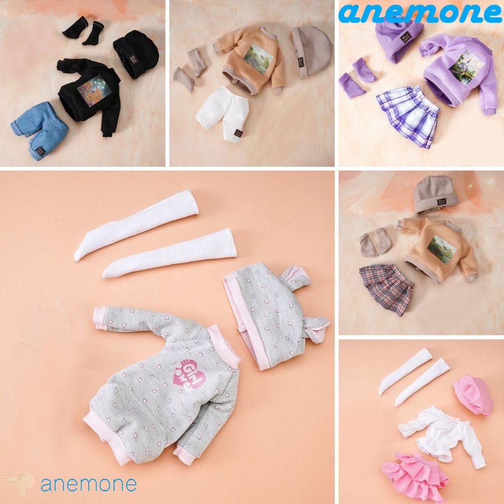 Bộ Trang Phục Gồm Áo Khoác + Váy + Quần Thời Trang Cho Búp Bê Bjd 12 Inch