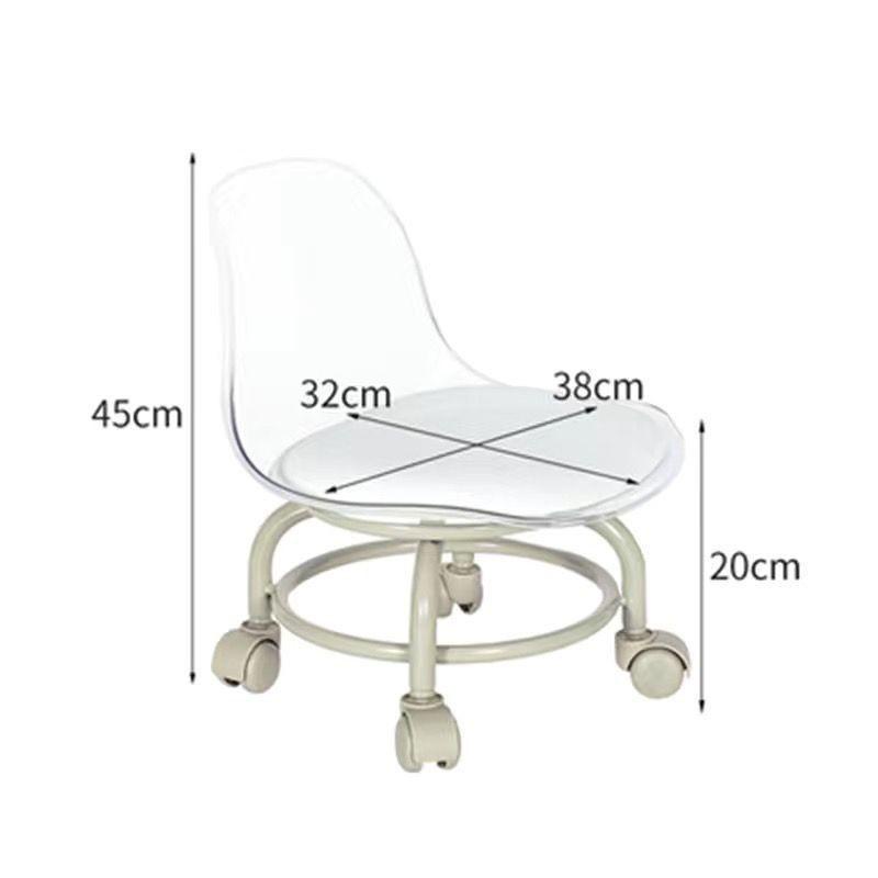 Ghế tựa lưng lùn,ghế ngồi bệt có bánh xe di chuyển xoay 360 độ,Ghế làm nail,ghế đóng hàng có đệm dày êm