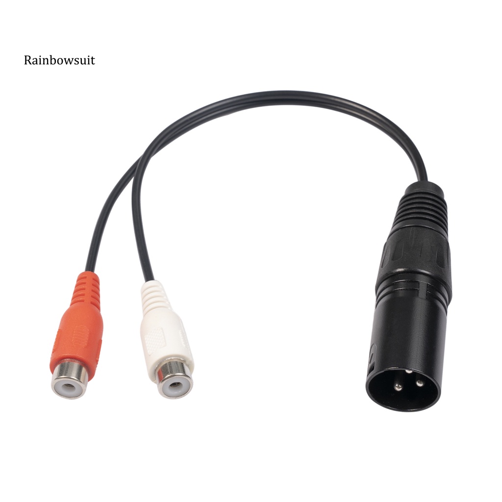 Cáp Chuyển Đổi Âm Thanh Từ 3pin XLR Sang 2 RCA Chống Áp Lực Cho Máy Tính