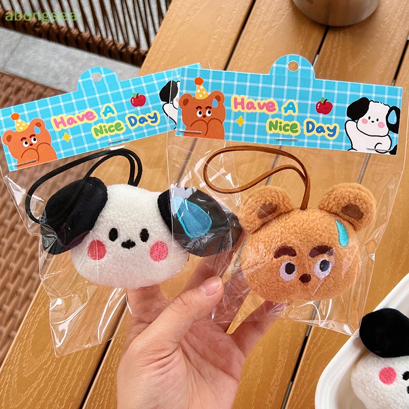 Abongsea Mặt Dây Chuyền Hình Búp Bê Gấu Nhồi Bông Dễ Thương Sáng Tạo Dành Cho Học Sinh