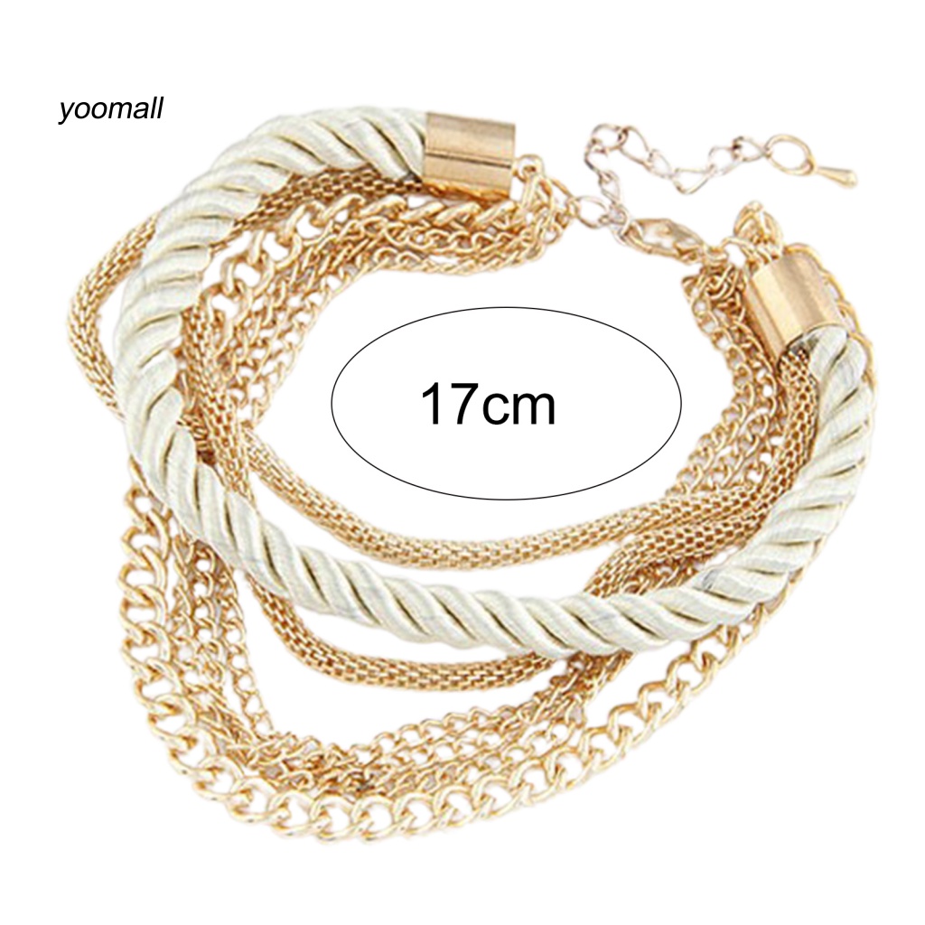 Vòng Tay Hợp Kim Nhiều Lớp Có Thể Điều Chỉnh Kích Thước