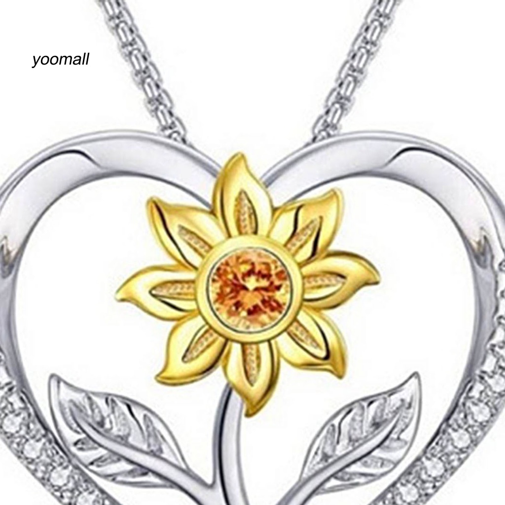 Vòng cổ Mặt Hình Trái Tim Đính Đá Lấp Lánh