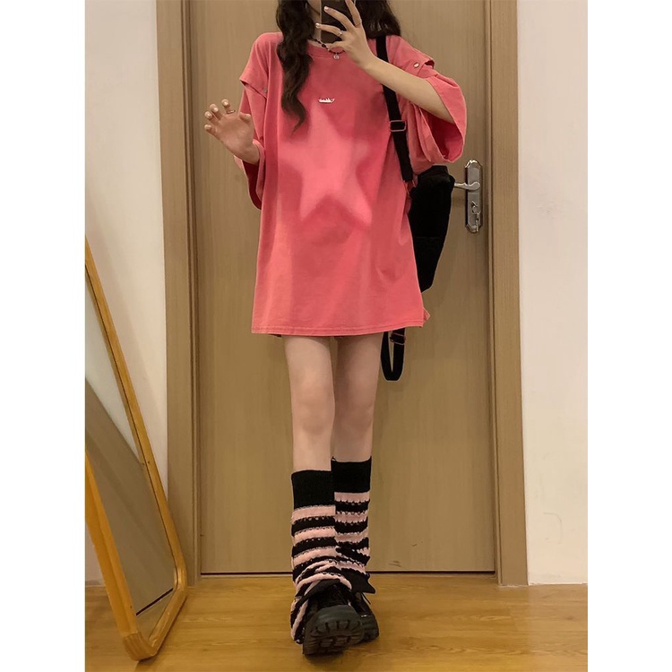 Áo Thun Tay Ngắn Dáng Rộng Phong Cách Hàn Quốc Cho Nữ