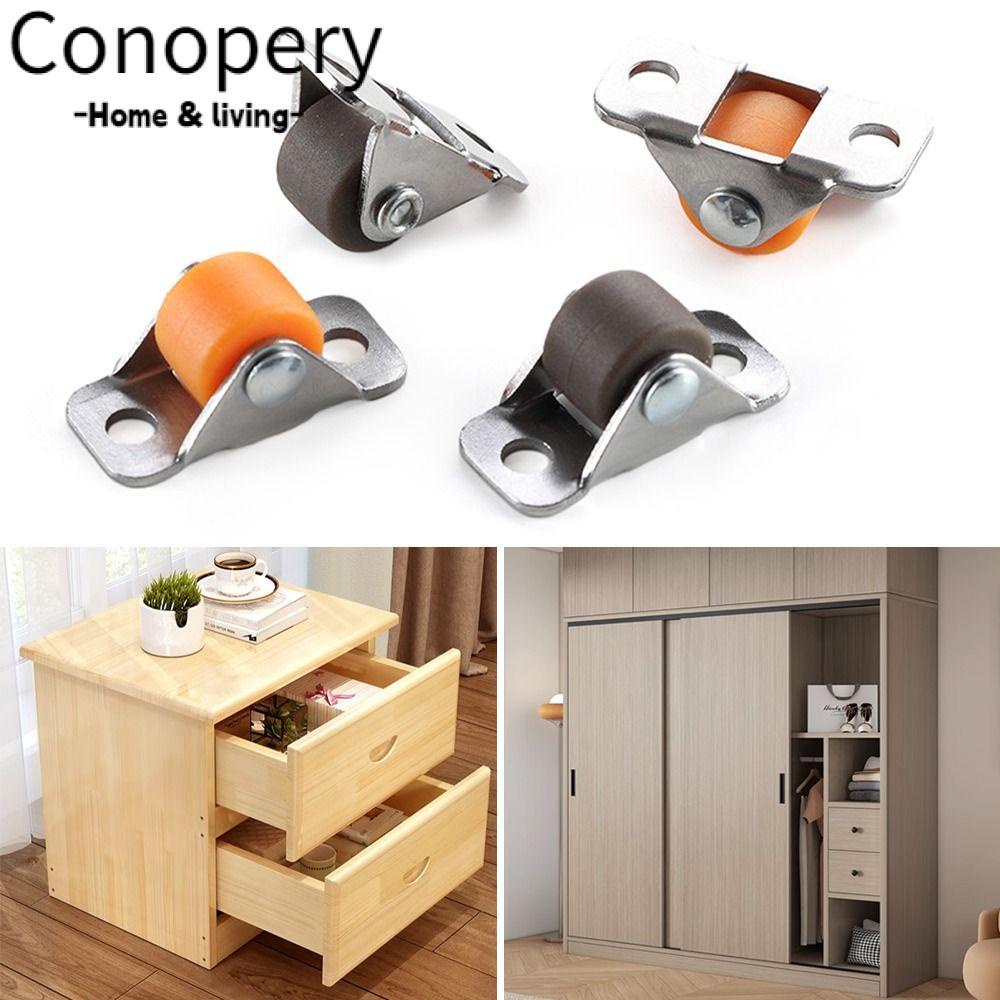 CONOPERY Bánh Xe Ròng Rọc Có Thể Xoay Dùng Cho Thùng Rác Đồ Nội Thất