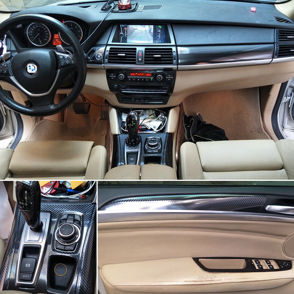 1 Bộ Sticker Sợi Carbon 3D Dán Trang Trí Nội Thất