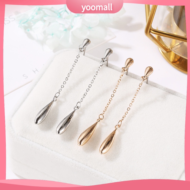 Bông Tai Tua Rua Dáng Dài Hình Giọt Nước Đơn Giản