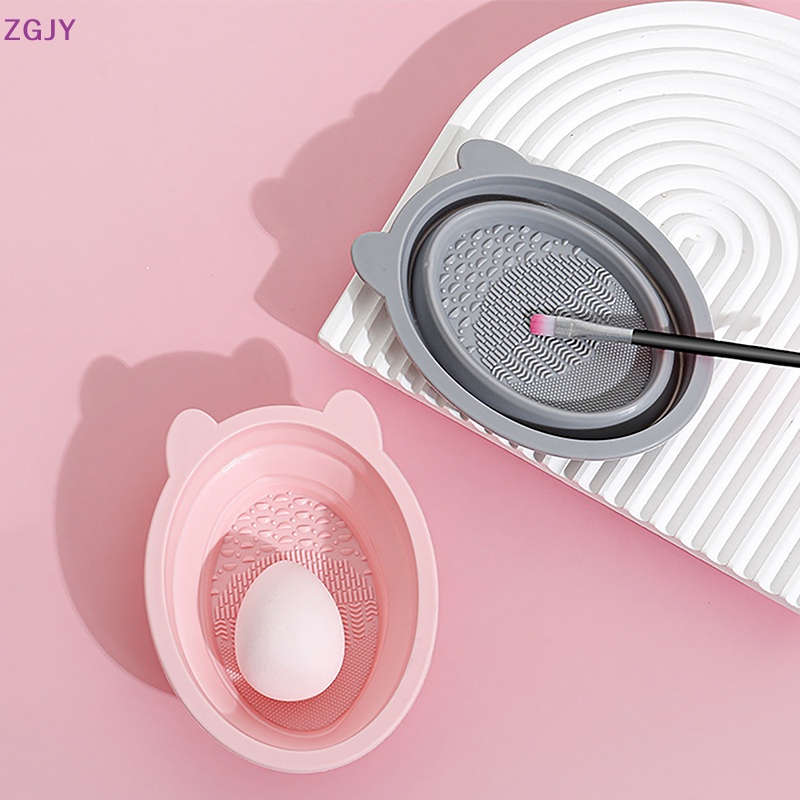Miếng Silicone Vệ Sinh Cọ Trang Điểm Có Thể Gấp Gọn Tiện Lợi Mới