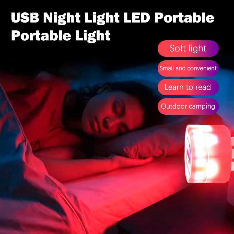 Đèn LED Đọc Sách Mini 5V Cổng USB Tiện Dụng Mang Theo Du Lịch Cắm Trại
