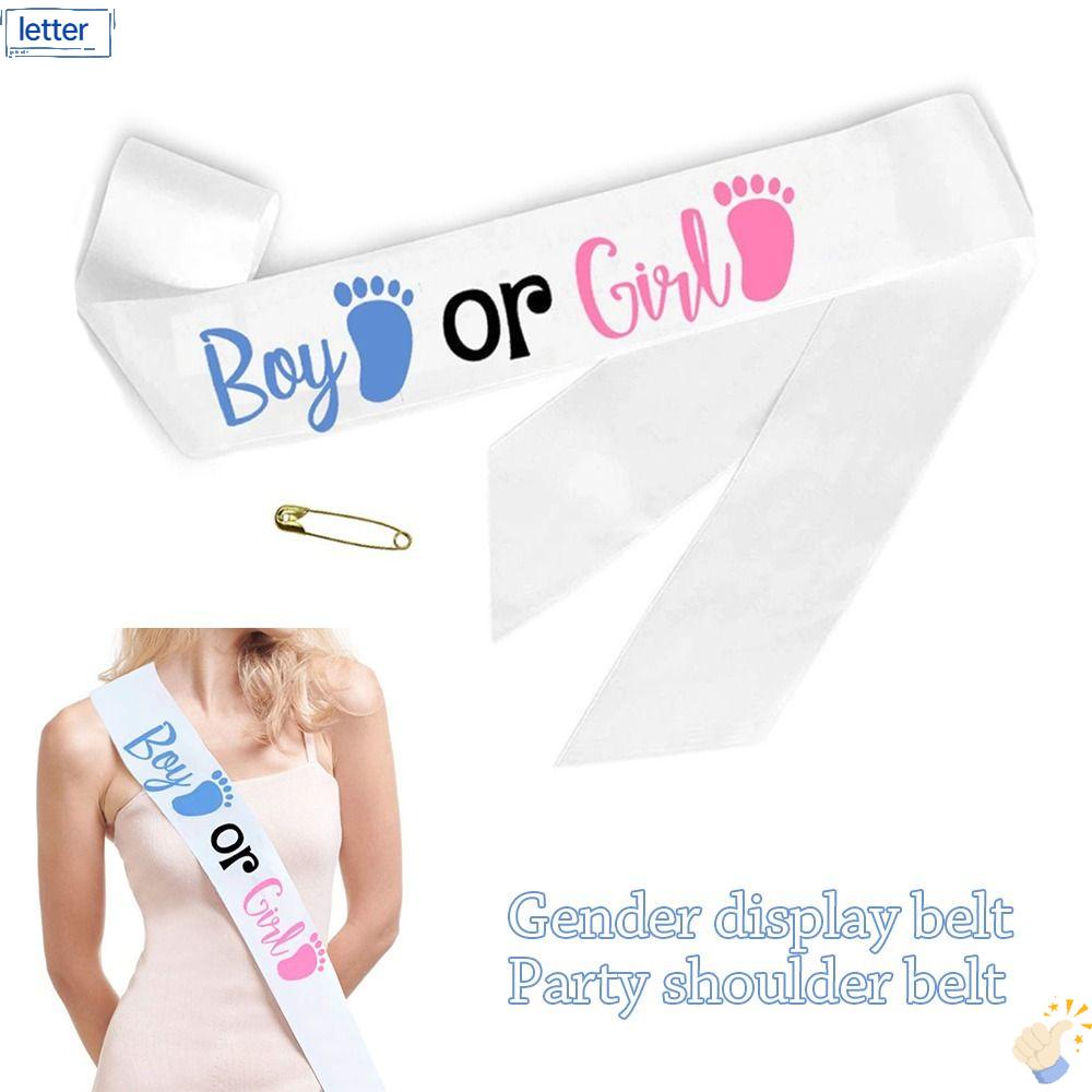 LET Bộ 4 Huy Hiệu Cài Áo / Dây Đeo Vai Màu Hồng / Xanh Dương Xinh Xắn