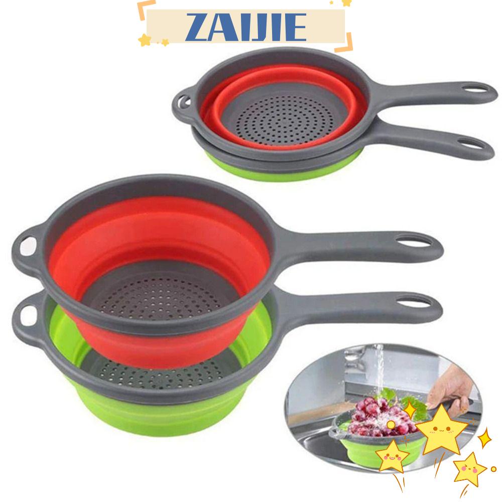 ZAIJIE24 Rổ Ráo Nước 24 Có Tay Cầm Dài Tiện Dụng Cho Nhà Bếp