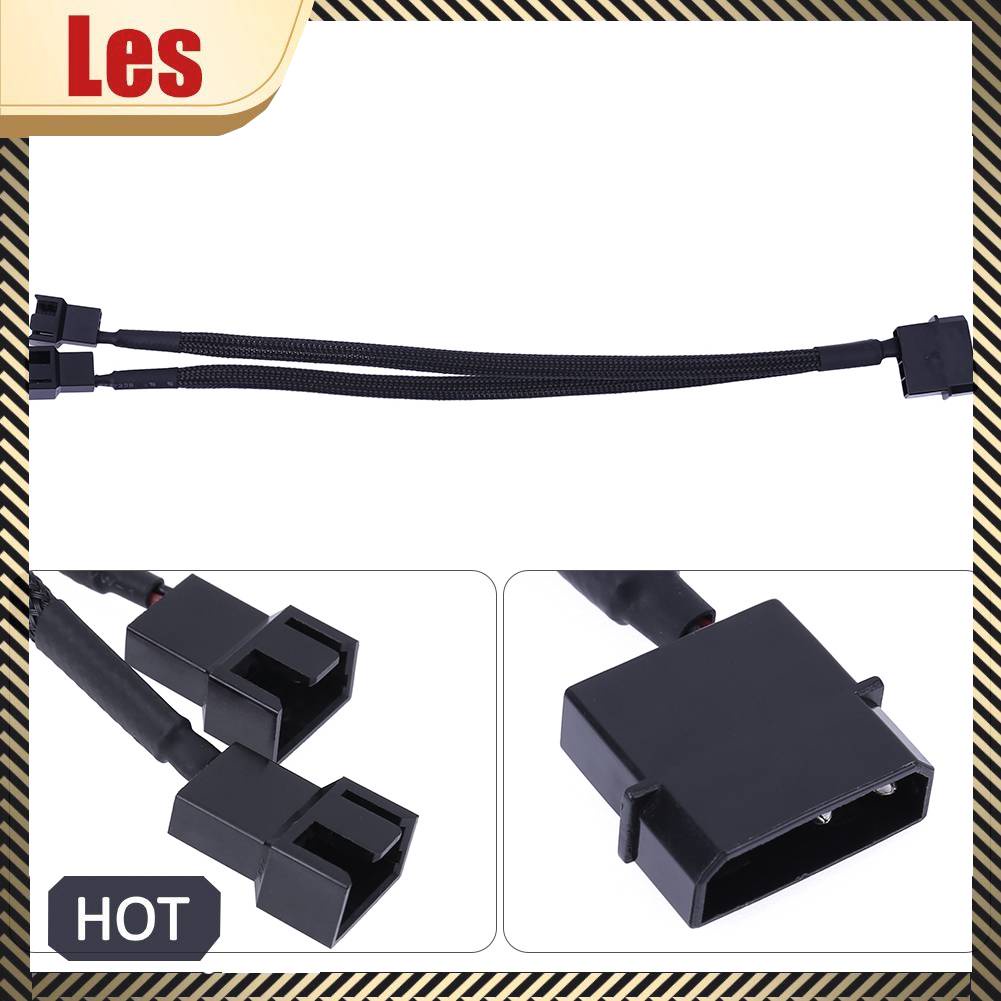 Cáp Chia Quạt Tản Nhiệt IDE Molex 4Pin Sang 2 Cổng 3Pin / 4Pin