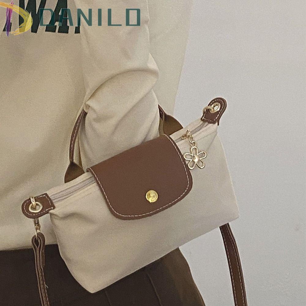 Túi Đeo Vai / Đeo Chéo Hình Vuông Cỡ Nhỏ Chất Nylon In Họa Tiết Hoa Xinh Xắn Kèm Khóa Kéo Thời Trang Cho Nữ