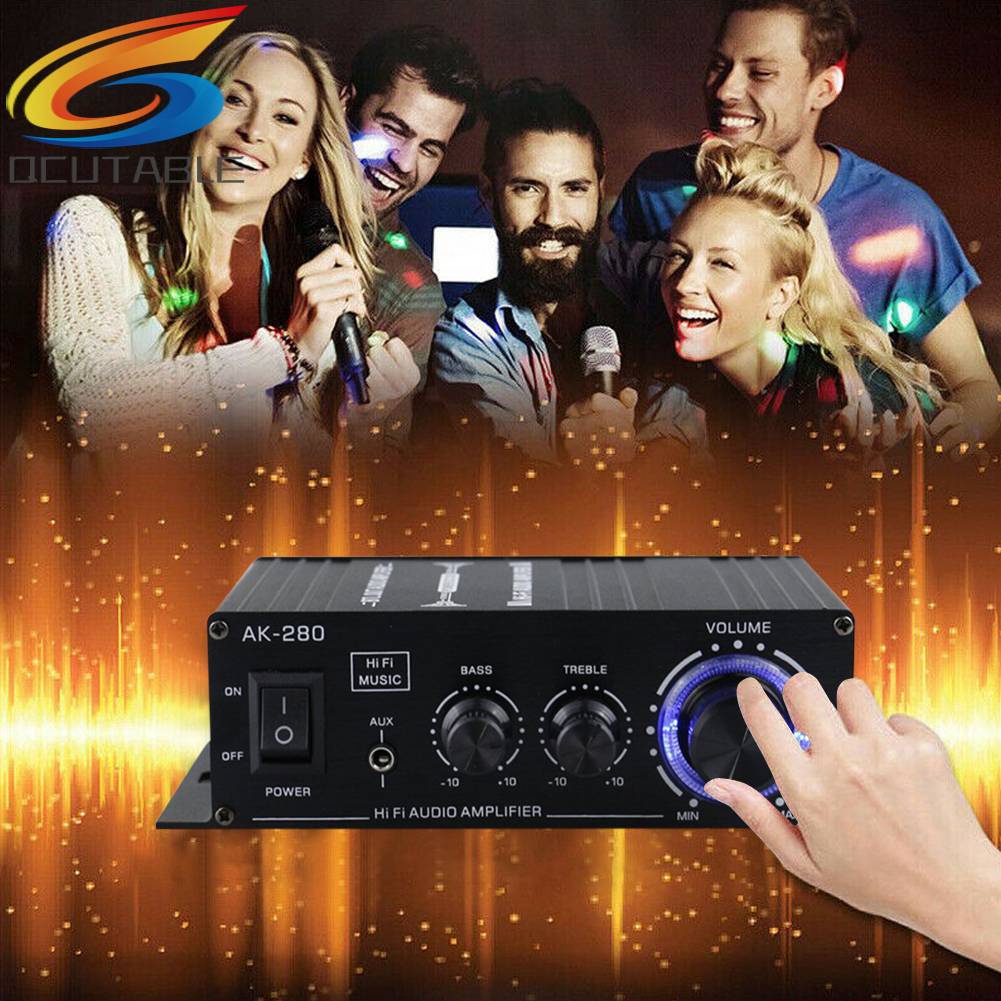 Bộ Khuếch Đại Âm Thanh Kỹ Thuật Số AK-280 40W + 40W 12V 2 Kênh Chuyên Dụng