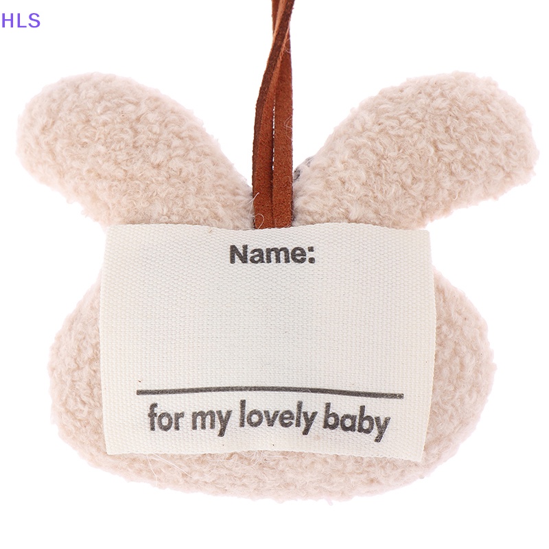 [HLS] Móc Khóa Hình Thỏ Bông Dễ Thương Có Thẻ Tên Cho Ba Lô Đi Học Trẻ Em