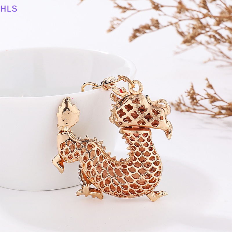 Móc Khóa Hình Rồng Hoàng Đạo Đính Đá Hoạt Hình Phong Cách Trung Hoa Dành Cho Nam Và Nữ