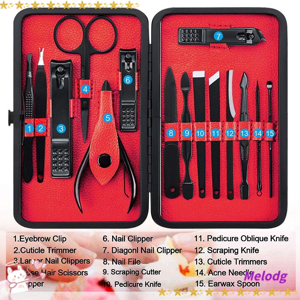 MELODG Bộ 15 Dụng Cụ Chăm Sóc Móng Chân Chất Lượng Cao