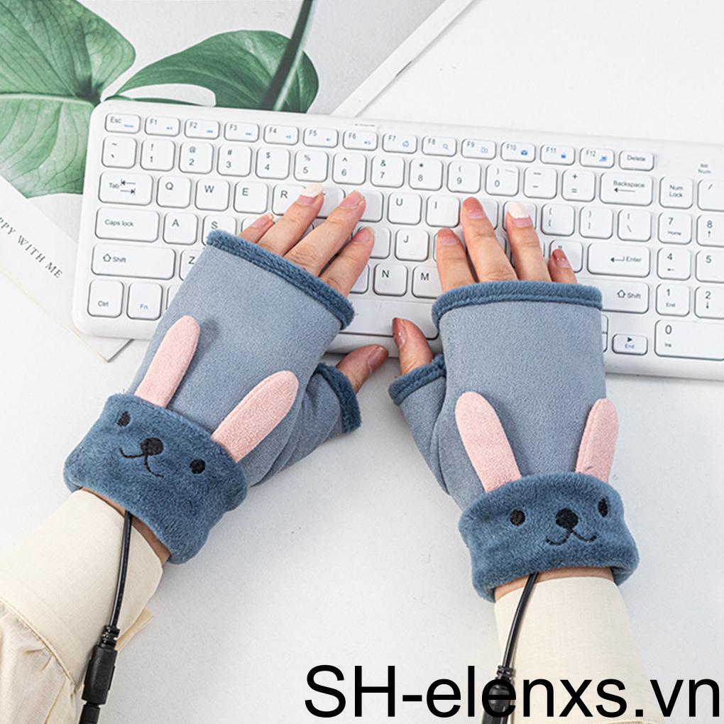1 Đôi Găng Tay Dệt Kim Giữ Ấm USB Tiện Dụng