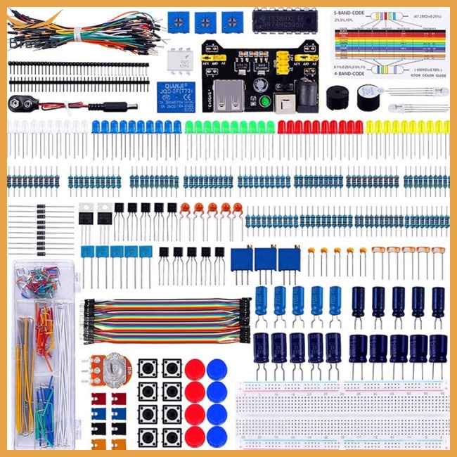 1 Hộp Mạch Điện Tử Bộ Dụng Cụ Khởi Động Cơ Bản Diy 140 Dây