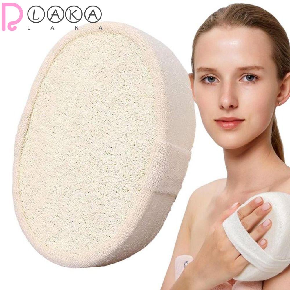 Bàn Chải Mút Xốp Chà Rửa Tẩy Tế Bào Chết Màu Be Cho Phòng Tắm LAKAMIER