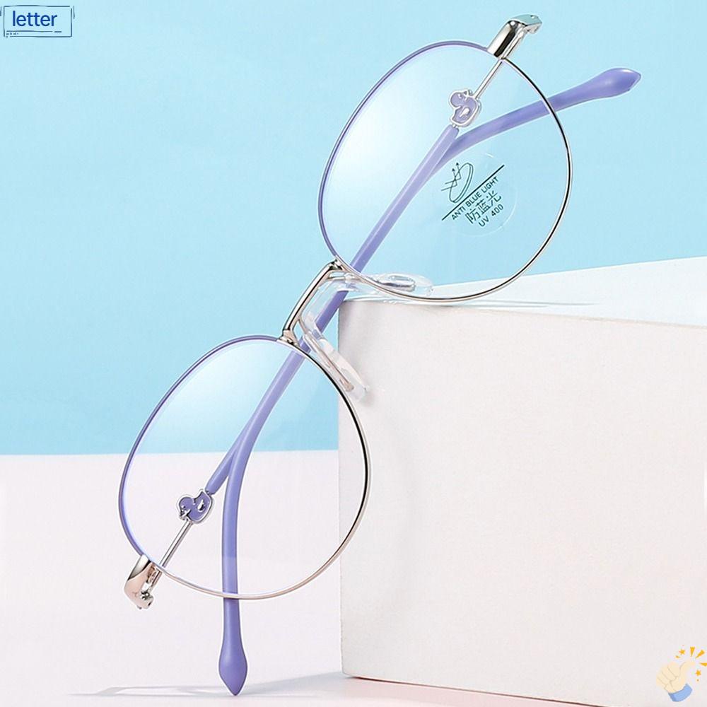 Mắt Kính Gọng Kim Loại Siêu Nhẹ Chống Ánh Sáng Xanh Chống Ánh Sáng Xanh Kiểu Dáng Thoải Mái Khi Đi Trực Tuyến Cho Bé Trai Và Bé Gái