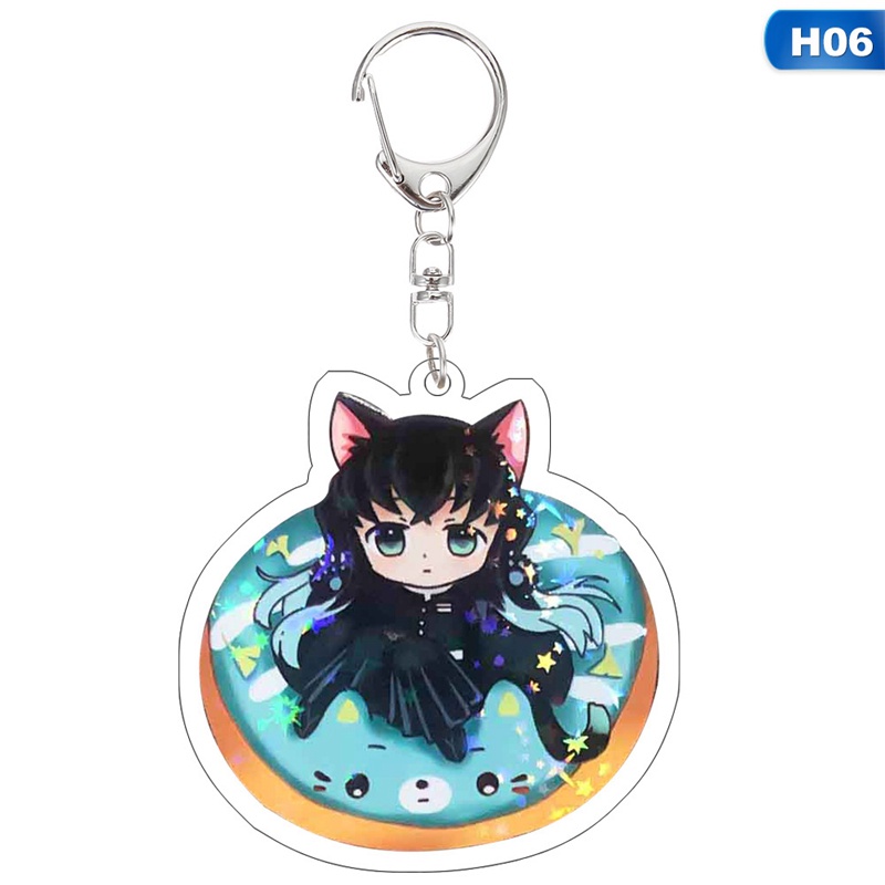 Móc Khóa Acrylic Hai Mặt Hình Nhân Vật Hoạt Hình Demon Slayer