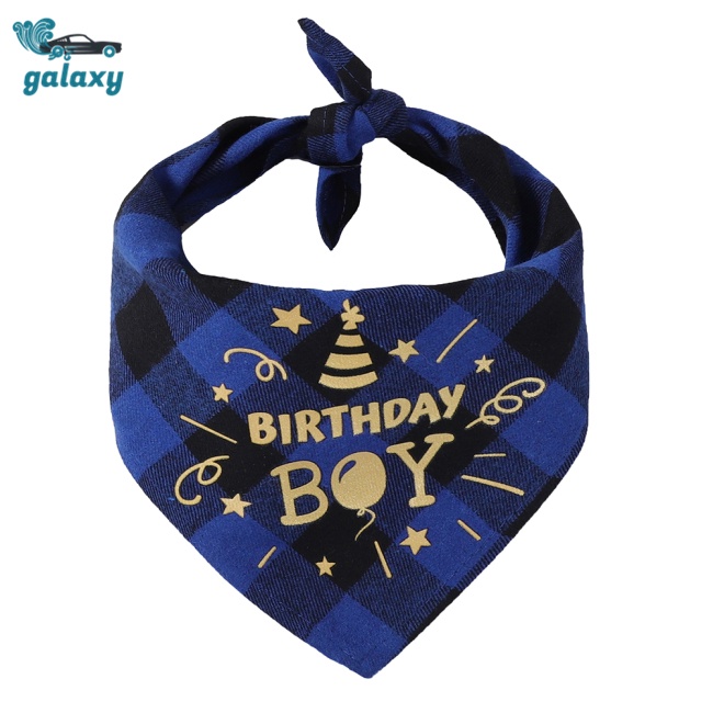 Galaxy Khăn Choàng Cổ Tam Giác Họa Tiết Caro Dành Cho Thú Cưng