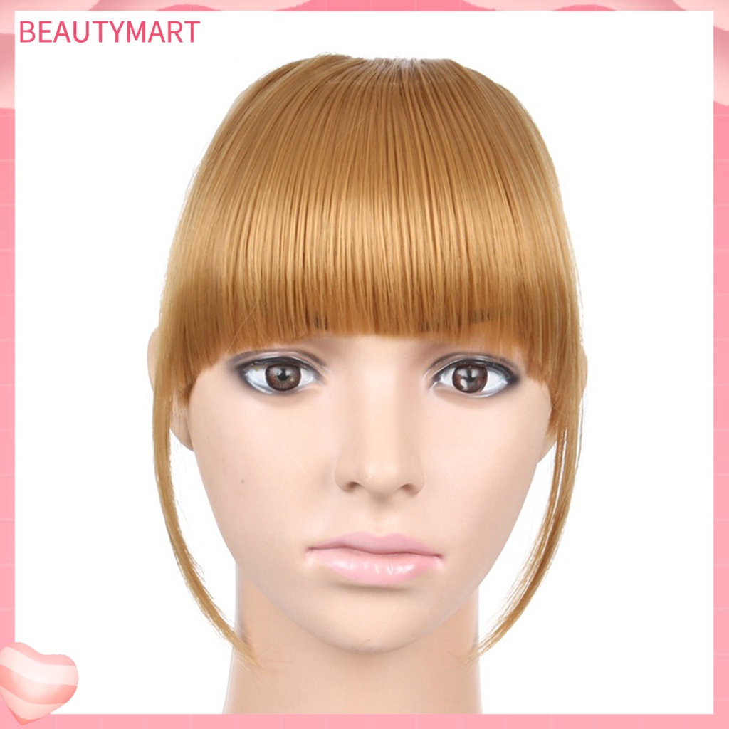 [beautymart] Mái Giả Lông Mềm Mịn Không Phai Màu Chống Rơi Thanh Lịch Liền Mạch Phía Trước Cho Nữ