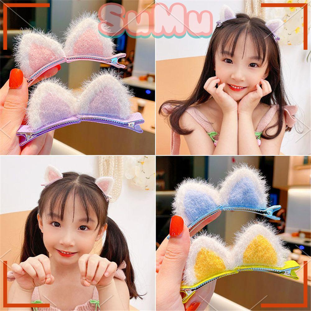SUMU 1 Cặp Kẹp Tóc Tai Mèo Dễ Thương Cho Bé Gái