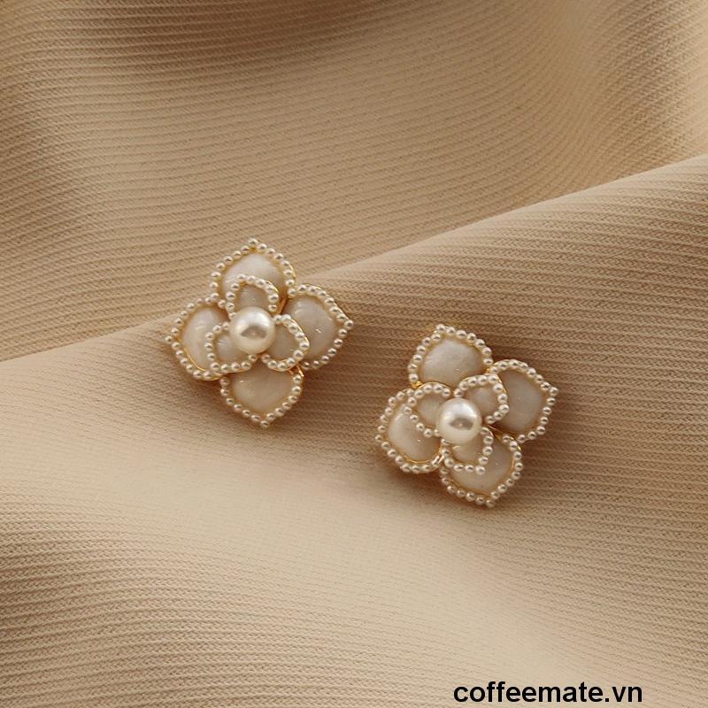 ⚡Khuyên Tai Đính Hạt Ngọc Trai Phong Cách Hàn Quốc Cổ Điển Mẫu Mới Dành Cho Bạn Nữ
